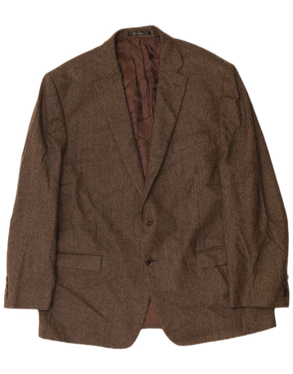 Ralph Lauren Herren-Blazer mit 2 Knöpfen, UK 46, XL, braune Wolle