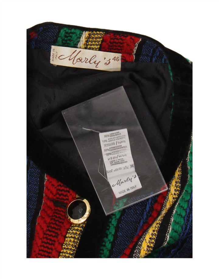 MORLY'S Damen-Blazerjacke mit 4 Knöpfen, IT 46, groß, mehrfarbig gestreift