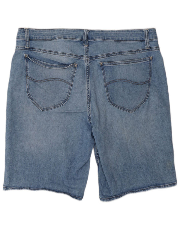 LEE Damen Riders Mid Rise Bermuda Denim Shorts W36 XL Blau