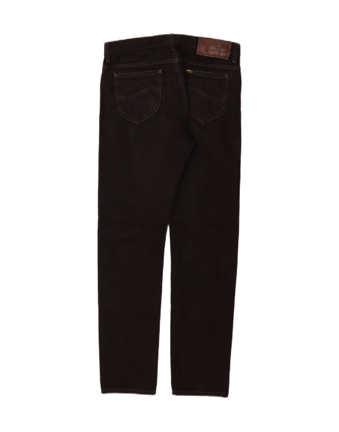 Lee Herren Rider Straight Jeans W30 L32 Schwarze Baumwolle