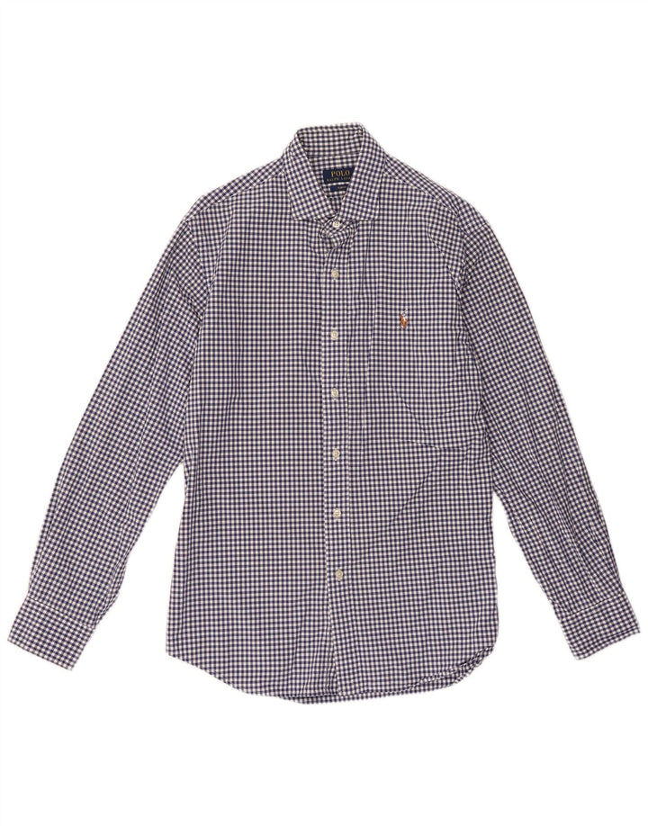 Polo Ralph Lauren Herren-Slim-Fit-Hemd, große blaue Gingham-Baumwolle