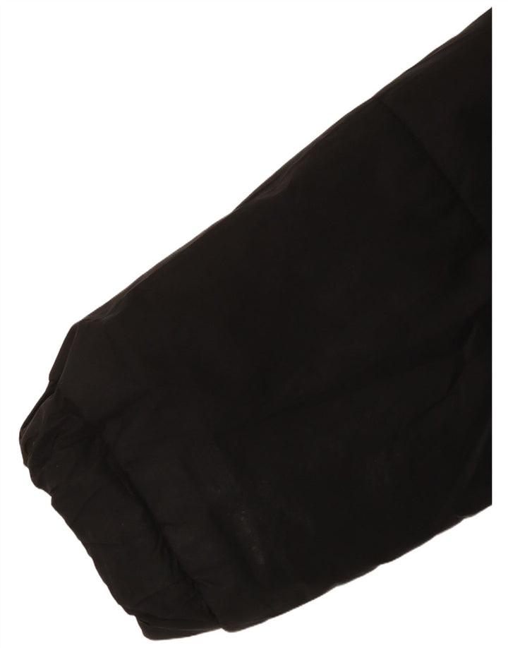 Ellesse Womens Oversized Crop Hooded Wattierte Jacke UK 6 XS Schwarz Polyester