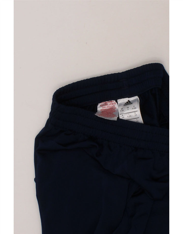 ADIDAS Boys Tracksuit Trousers Joggers 9-10 Years Navy Blue Polyester Vintage Adidas and Second-Hand Adidas from Messina Hembry 