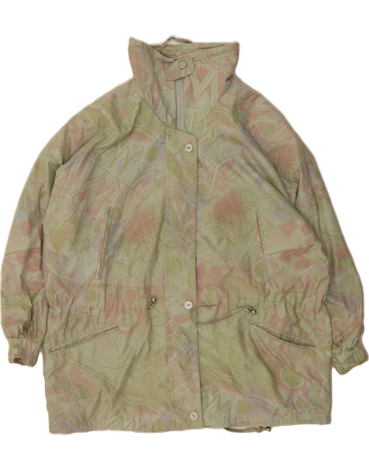 FUCHS & SCHMITT Womens Windbreaker Coat UK 20 2XL Green Geometric Vintage FUCHS & SCHMITT and Second-Hand FUCHS & SCHMITT from Messina Hembry 