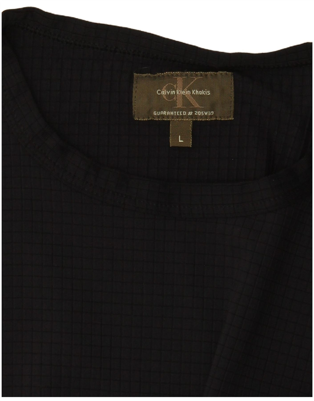 Calvin Klein Damen Khakis T-Shirt Top UK 14 Large Schwarz