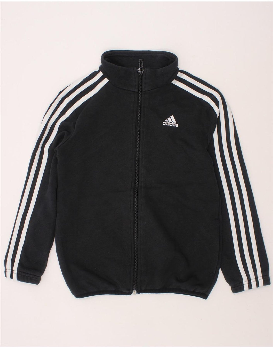 ADIDAS Boys Tracksuit Top Jacket 7-8 Years Black Cotton Vintage Adidas and Second-Hand Adidas from Messina Hembry 