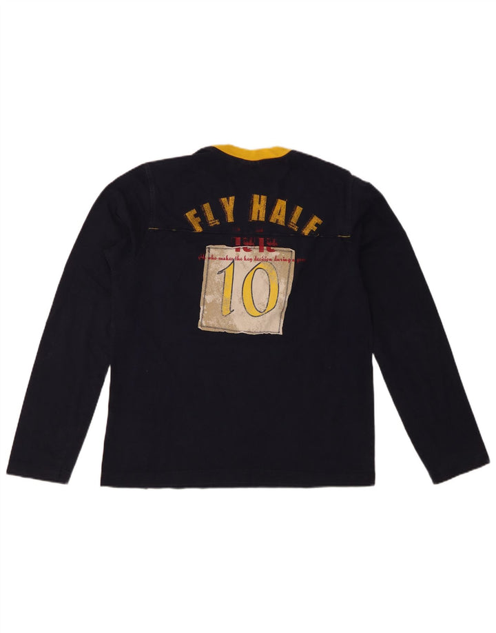 Champion Herren Muscle Graphic Top Langarm Medium Marineblau Farbblock