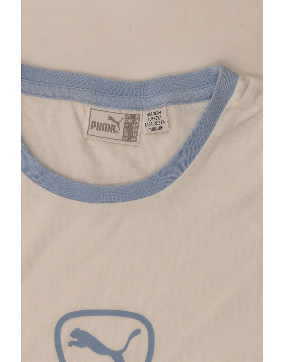 Puma Damen Graphic T-Shirt Top UK 14 Medium Weiß