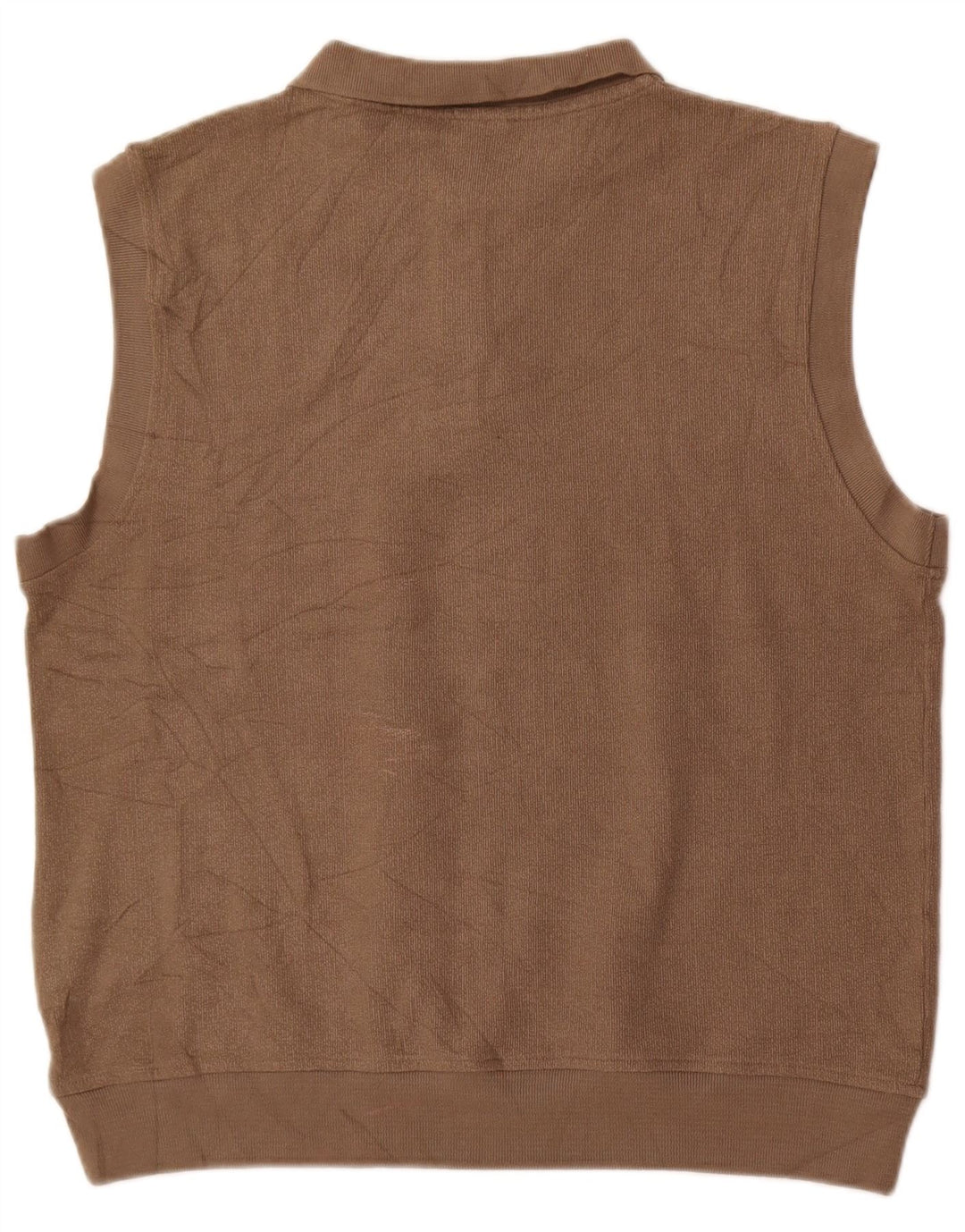 Ärmelloser Rollkragenpullover für Herren von Zara aus mittelbrauner Baumwolle