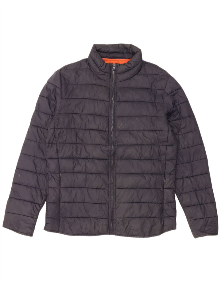 FAT FACE Wattierte Herrenjacke UK 38 Mittelmarineblaues Nylon