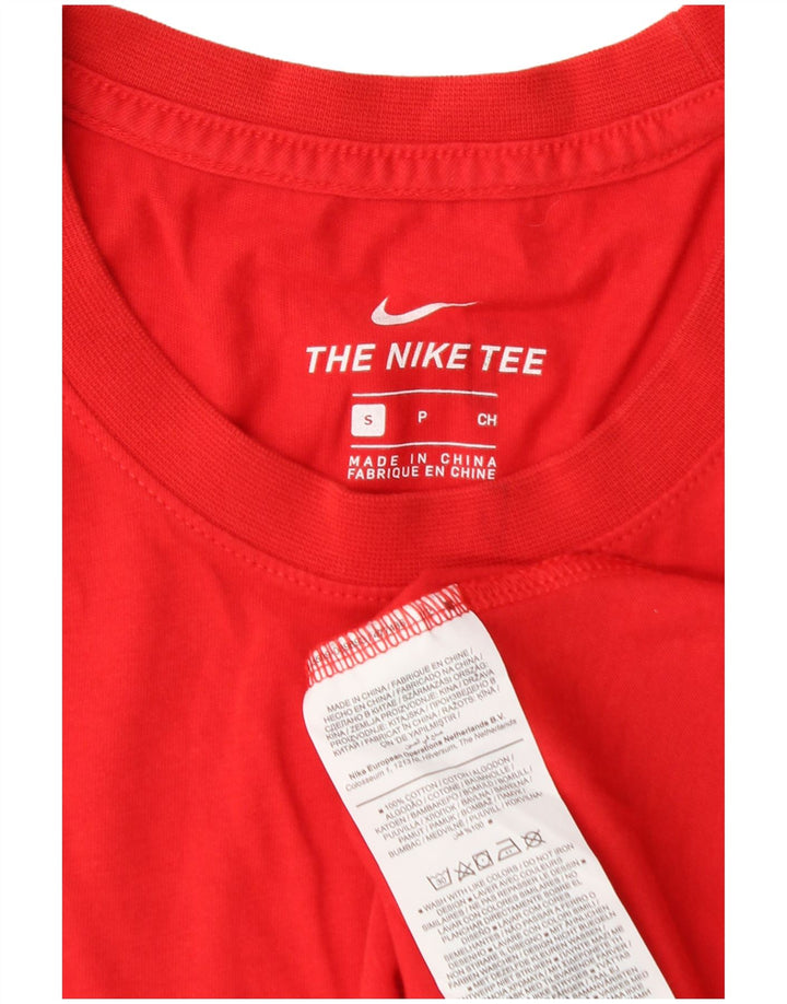 Nike Herren T-Shirt Top Small Rot Baumwolle