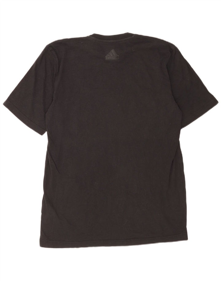 Adidas Herren Regular Fit Graphic T-Shirt Top Mittelschwarze Baumwolle