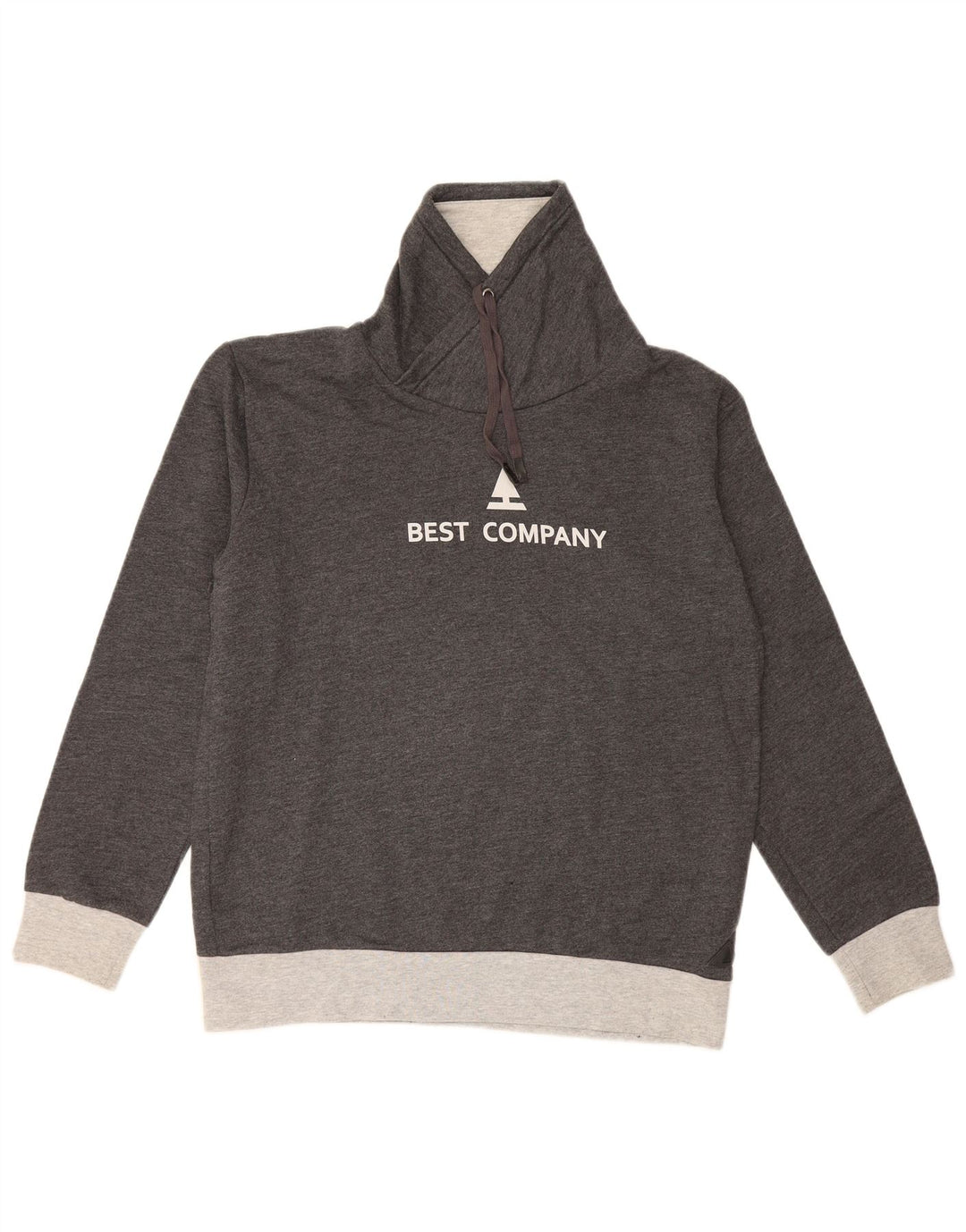 Best Company Herren-Sweatshirt mit Grafik, groß, Grau, Farbblock