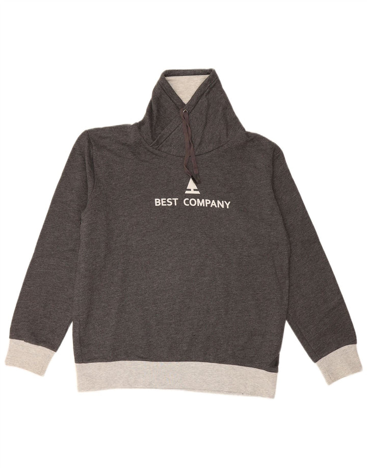 Best Company Herren-Sweatshirt mit Grafik, groß, Grau, Farbblock