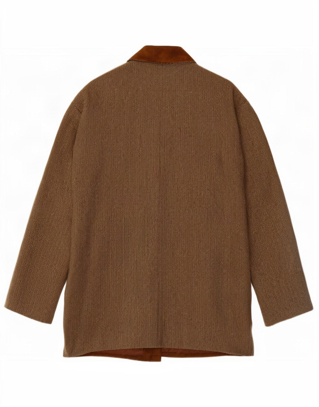 Conbipel Damen Wildlederjacke IT 42 Mittelbeiges Fischgrätenleder