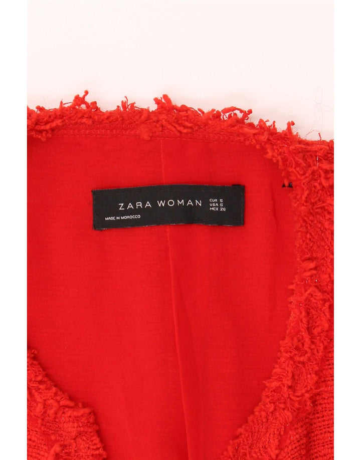 Offene Blazerjacke für Damen von Zara, Gr. 10, klein, Rot