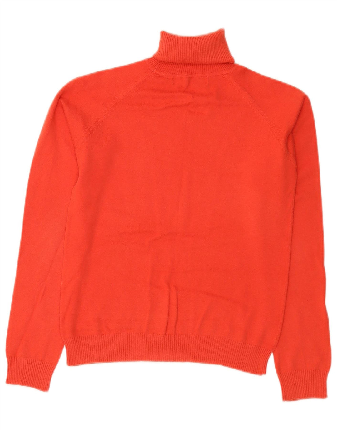 Zara Damen Crop Rollkragenpullover Pullover UK 12 Mittelorange Baumwolle