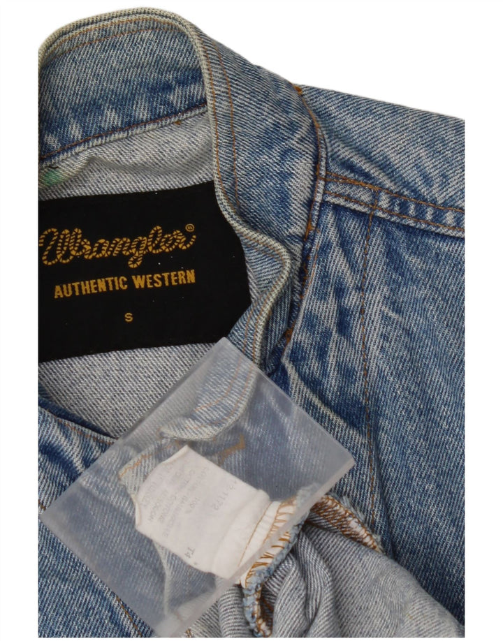 WRANGLER Herren-Jeansweste mit lockerer Passform, UK 36, Größe S, blau, Baumwolle