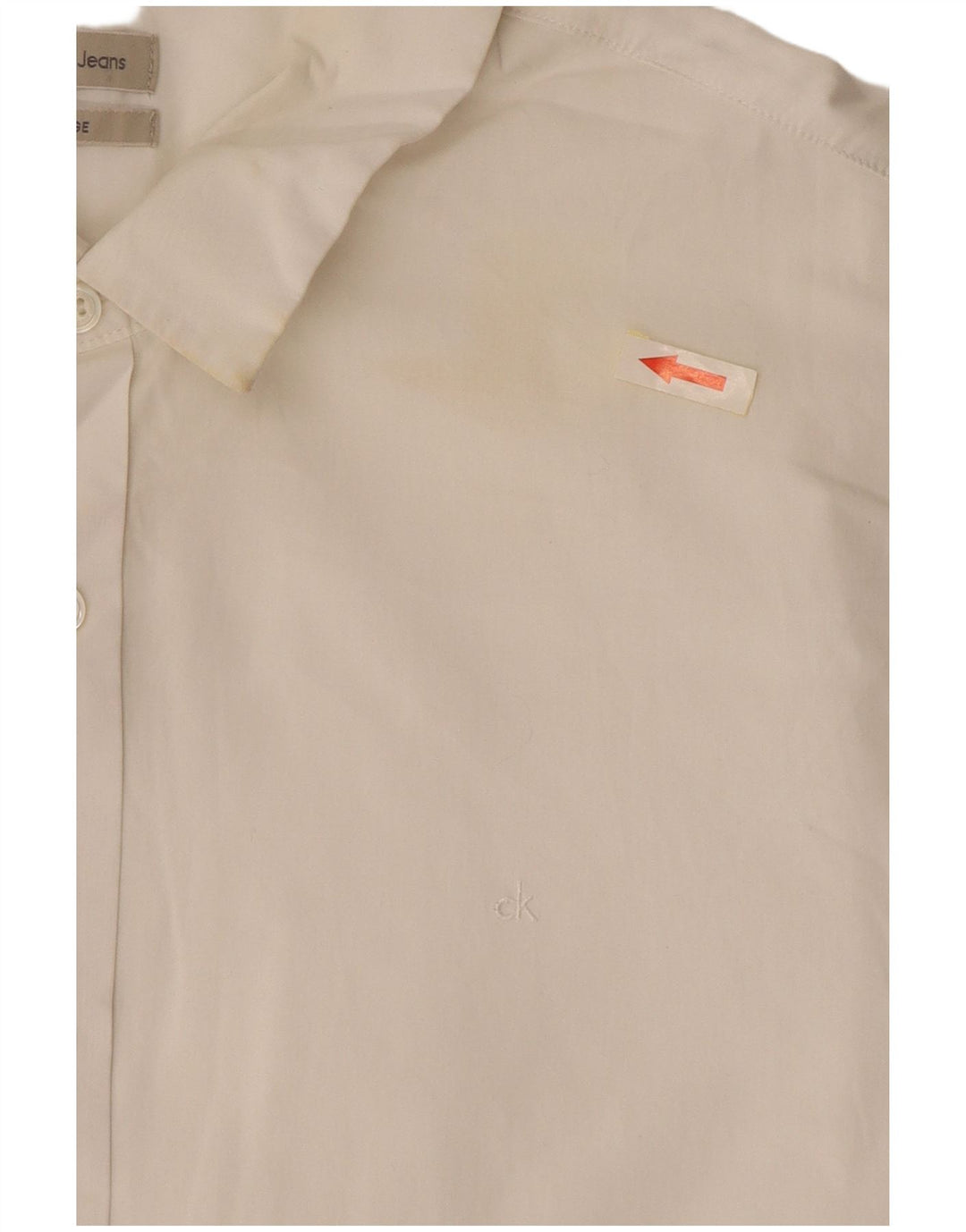 Calvin Klein Jeans Herrenhemd XL, weiße Baumwolle