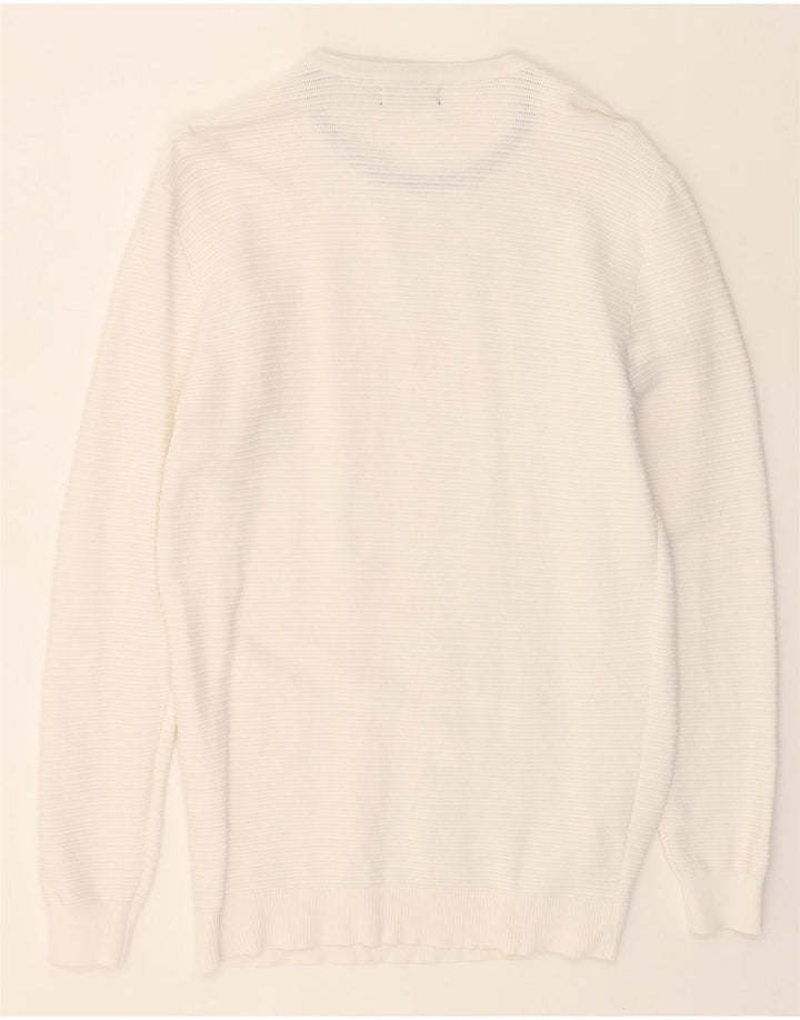 ZARA Womens Crew Neck Jumper Sweater UK 14 Large White Vintage Zara and Second-Hand Zara from Messina Hembry 