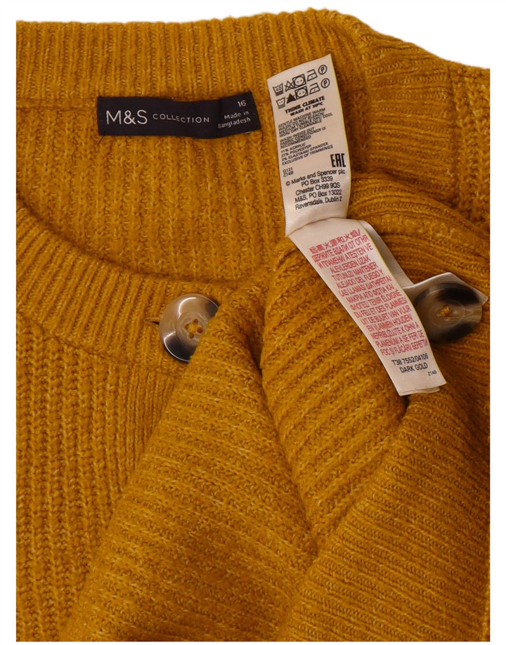 Marks & Spencer Damen-Strickjacke in Übergröße, Gr. 40, Größe L, Gelb