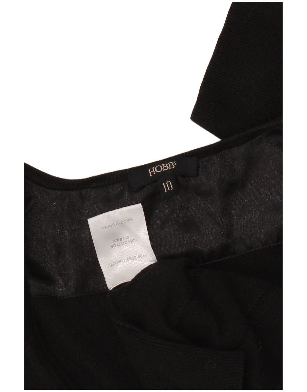 Hobbs Damen-Cardigan zum Binden vorne, Gr. 10, Größe S, Schwarz, Baumwolle
