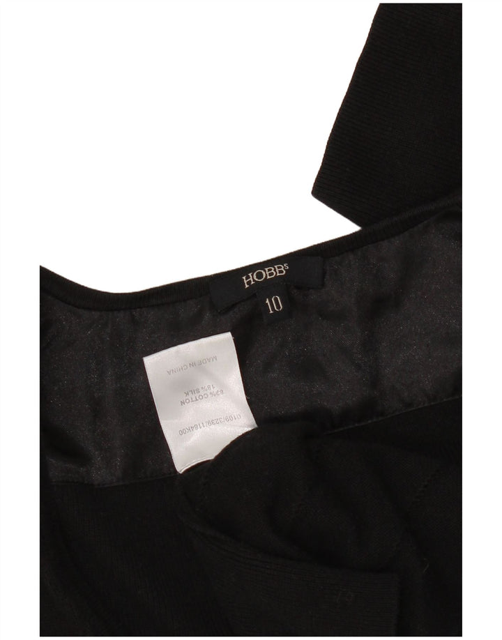 Hobbs Damen-Cardigan zum Binden vorne, Gr. 10, Größe S, Schwarz, Baumwolle