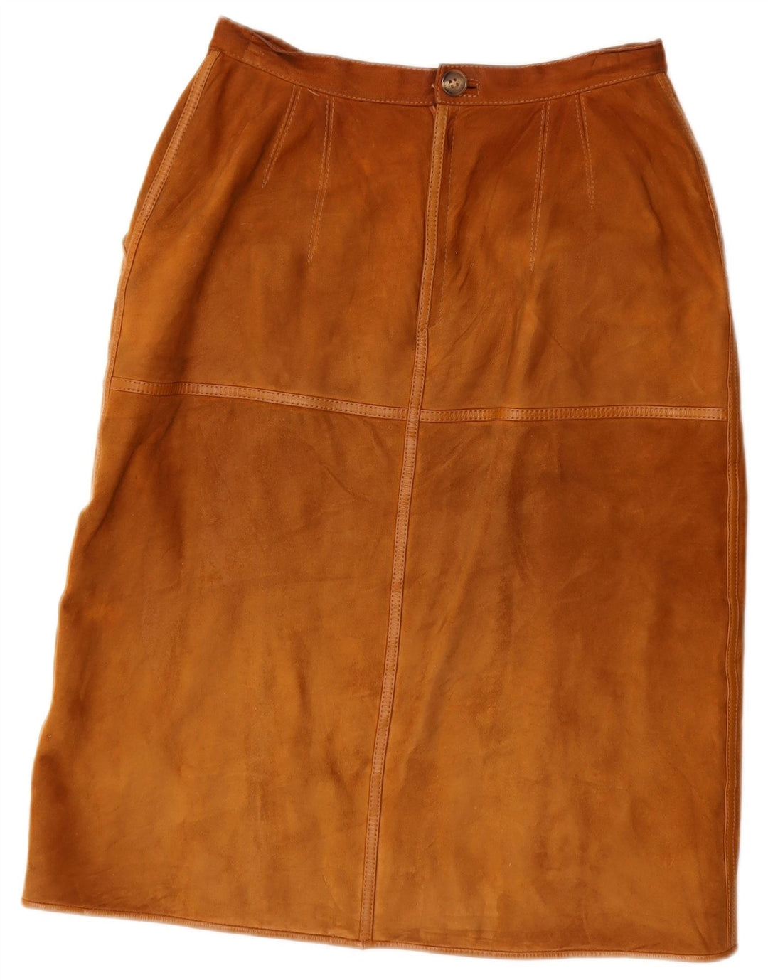 Lesy Damen Wildlederrock IT 46 Large W27 Braunes Leder
