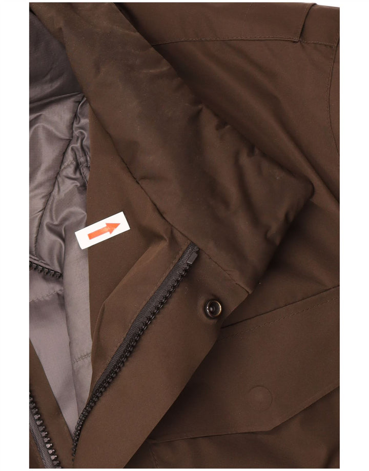 Massimo Dutti Herren Wattierte Jacke UK 42 XL Braun Polyester