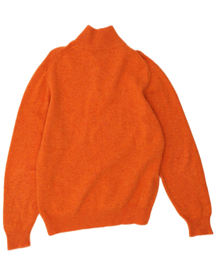 Kappa Herren-Pullover mit Reißverschluss am Hals, mittelorange Wolle