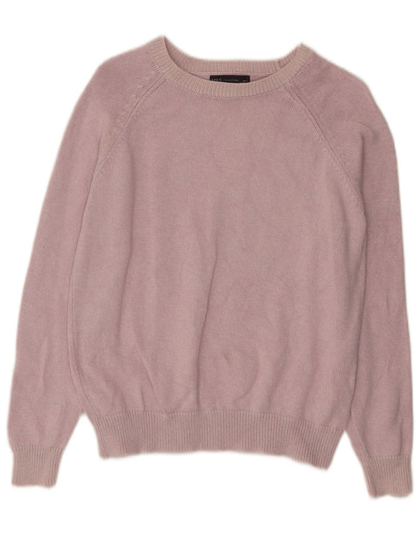 Marks & Spencer Damen-Pullover mit U-Boot-Ausschnitt, Gr. 10, Größe S, Lila meliert