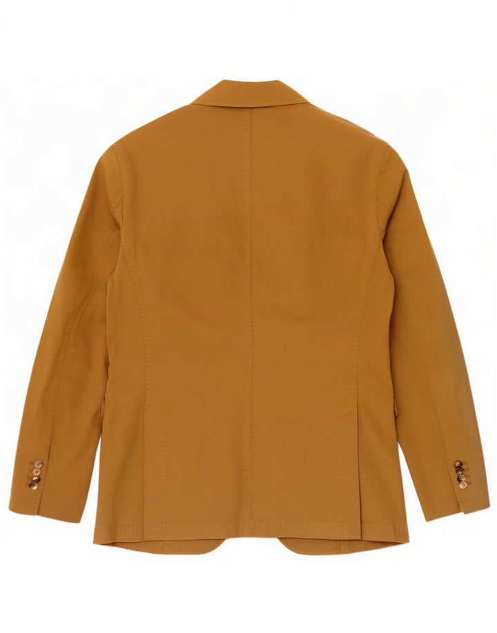 Massimo Dutti Herren-Blazer mit 2 Knöpfen, EU 48, mittelbraune Baumwolle