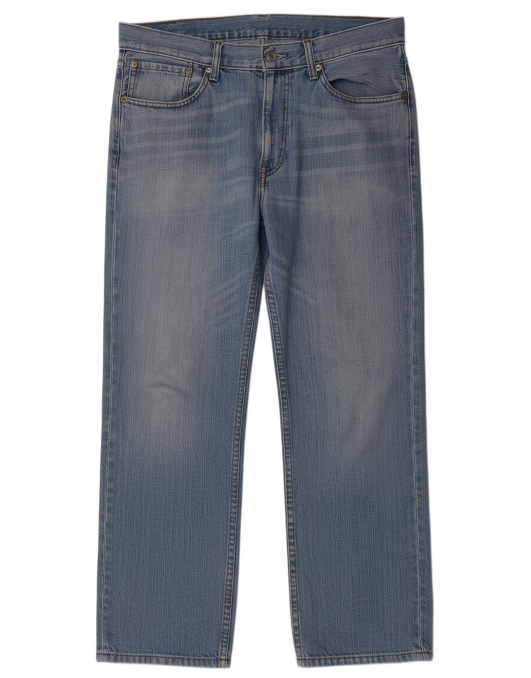 LEVI'S Mens Straight Jeans W34 L29 Blue Cotton