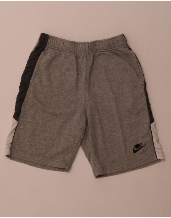 NIKE Sportshorts für Jungen, 12–13 Jahre, Größe L, Grau, Colourblock-Baumwolle