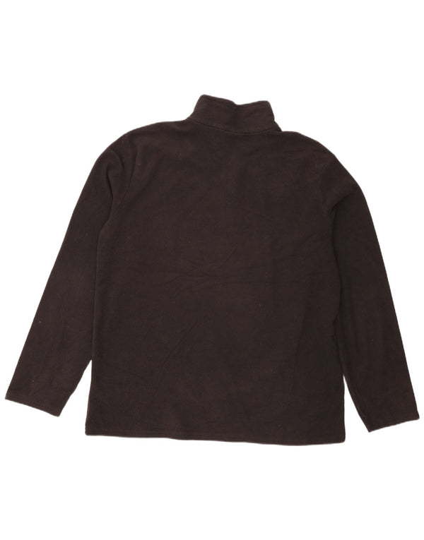 Mountain Warehouse Mens Zip Neck Fleece Jumper XL Black Polyester
