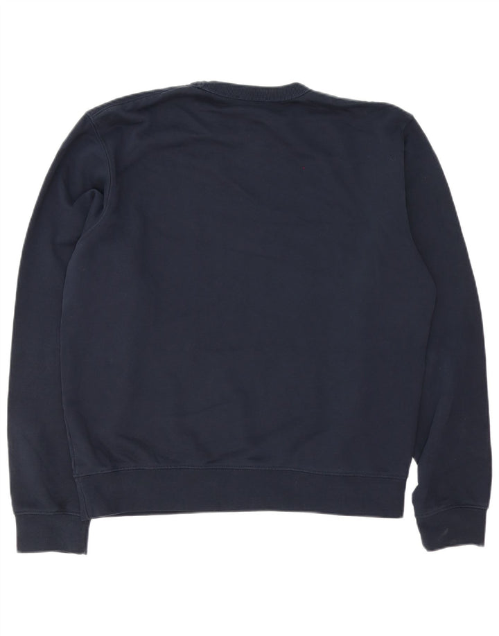 Übergroßer Damen-Sweatshirtpullover von Zara, UK 14, mittelmarineblaue Baumwolle
