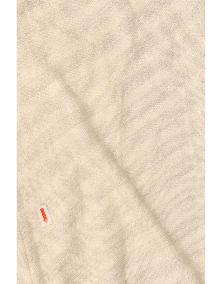 VINTAGE Damen Cami Top UK 14 Medium White Chevron