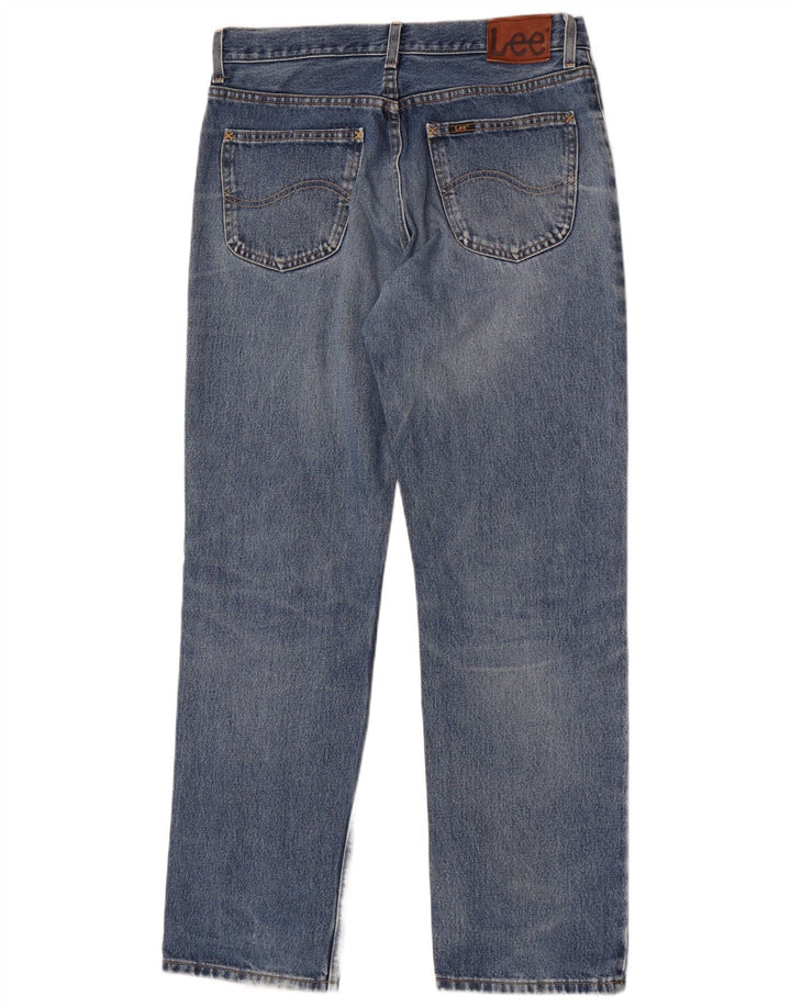 Lee Herren Brooklyn Straight Jeans W34 L32 Blaue Baumwolle