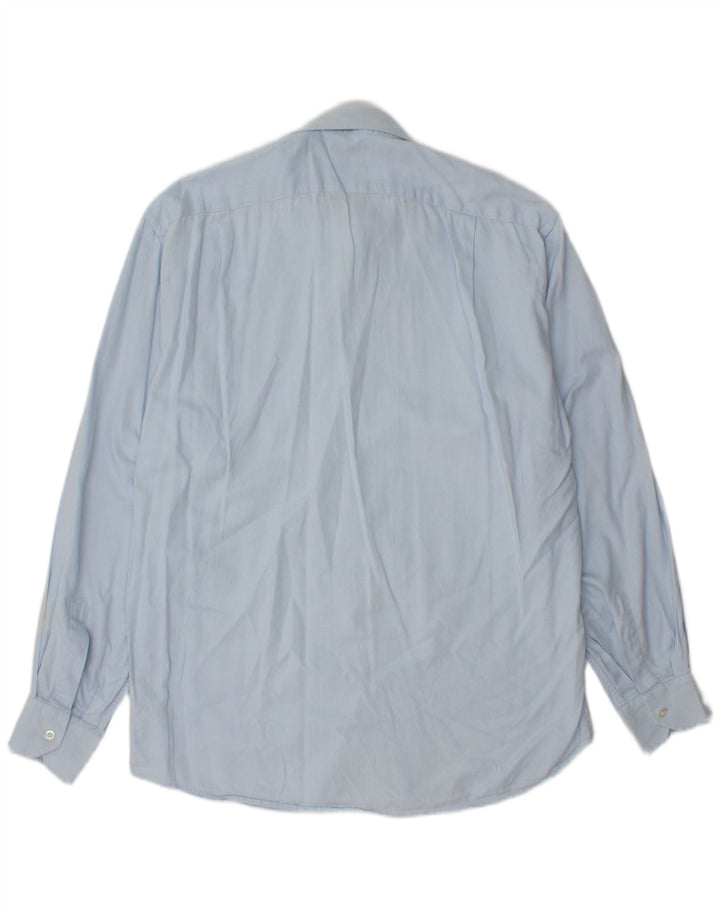 CALVIN KLEIN Mens Regular Fit Shirt Size 42 16 1/2 Large Blue Herringbone