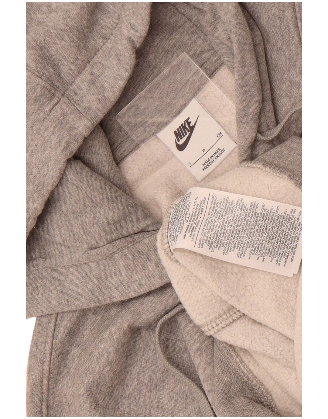 Nike Herren Kapuzenpullover, Größe S, Grau, Baumwolle