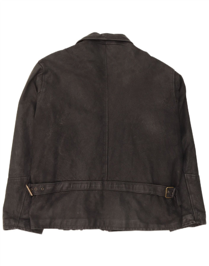 Vintage Herren Lederjacke UK 42 XL Schwarzes Leder