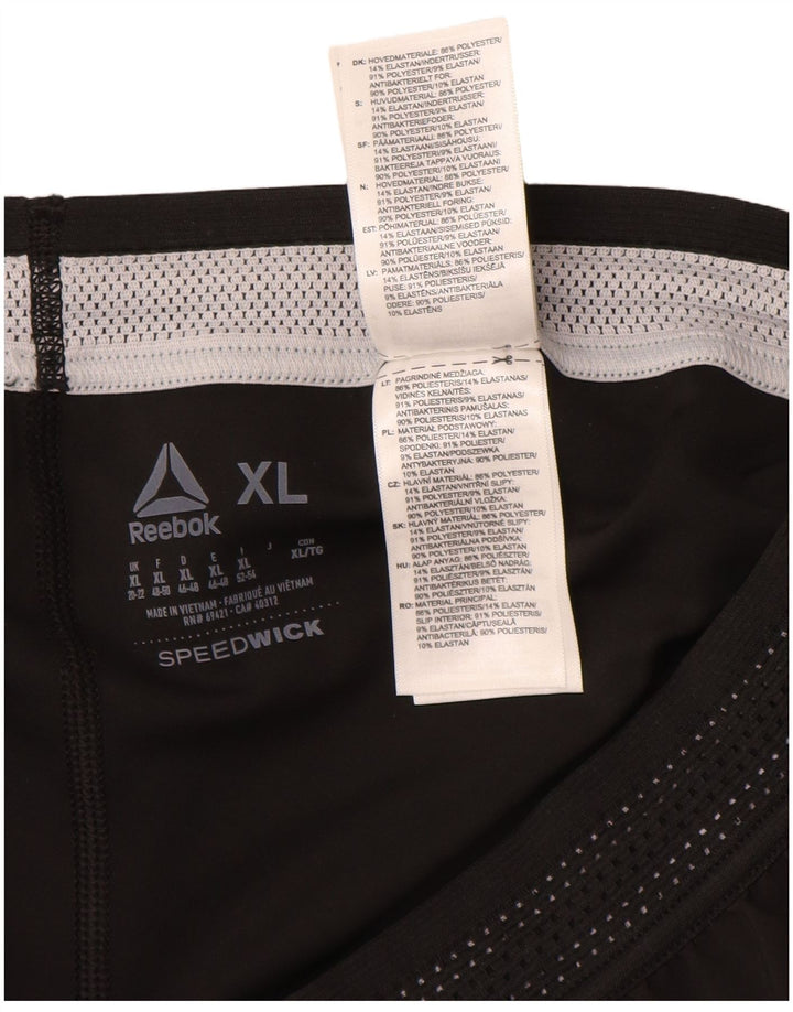 REEBOK Damen Sportshorts UK 20/22 XL Schwarz Polyester