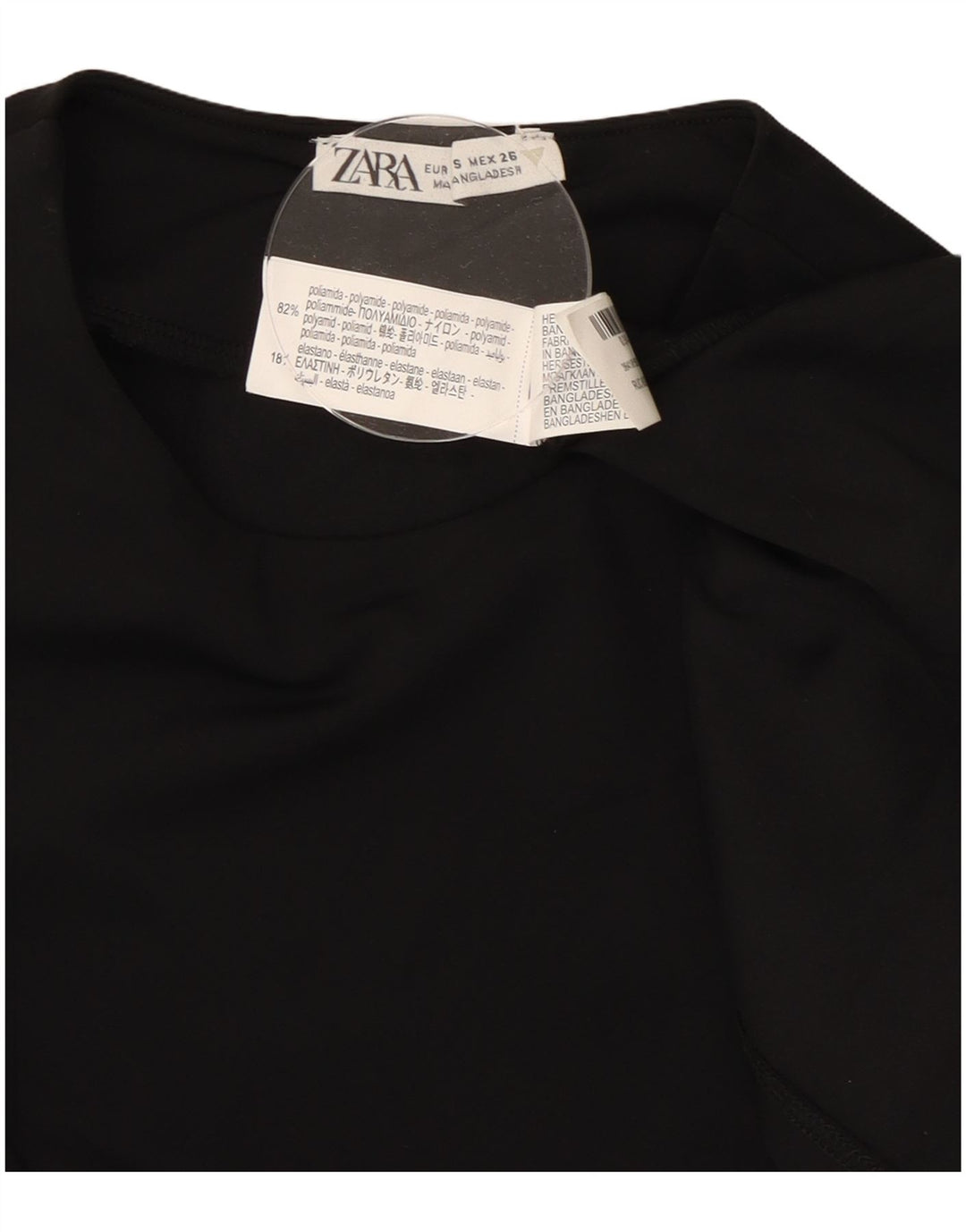 ZARA Damen Ärmelloses Maxikleid UK 10 Small Schwarz Polyamid