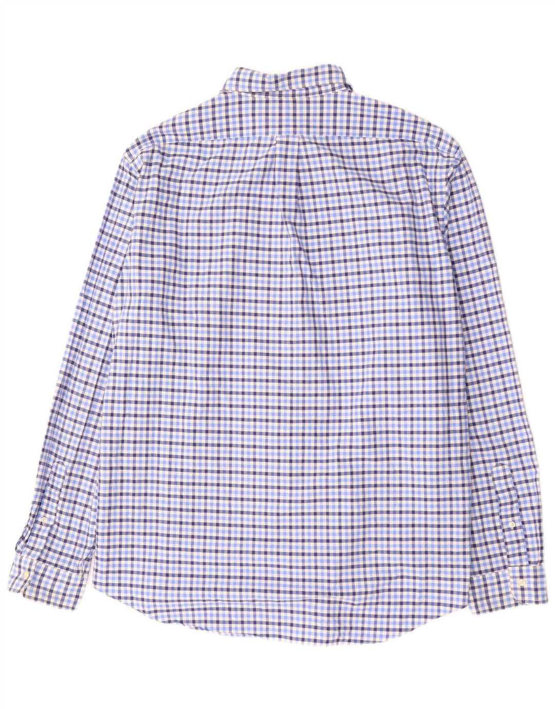 Ralph Lauren Herren-Hemd mit klassischer Passform, 2XL, blaues Gingham-Baumwolle