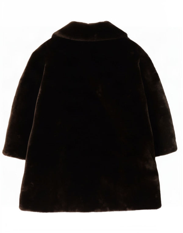 Marks & Spencer Damen Kunstpelzmantel UK 14 Large Braun Polyacryl