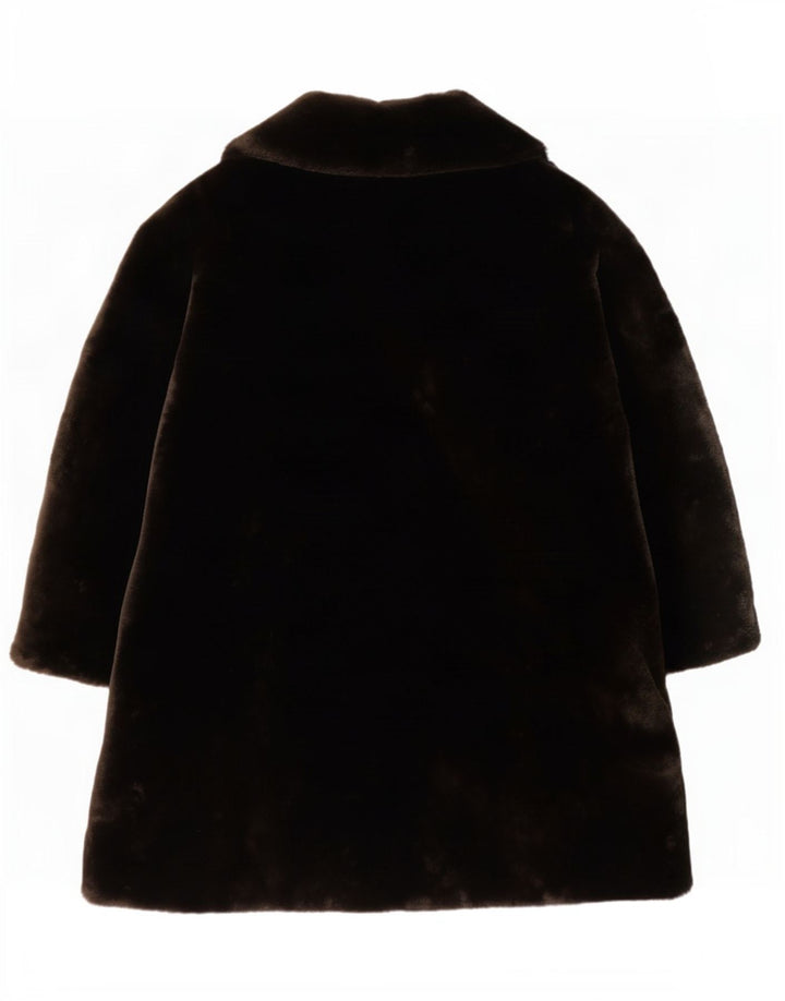 Marks & Spencer Damen Kunstpelzmantel UK 14 Large Braun Polyacryl