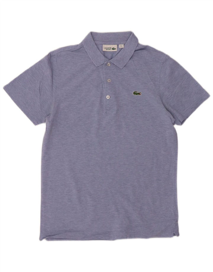 LACOSTE Herren-Poloshirt, Größe 3, klein, blaue Baumwolle