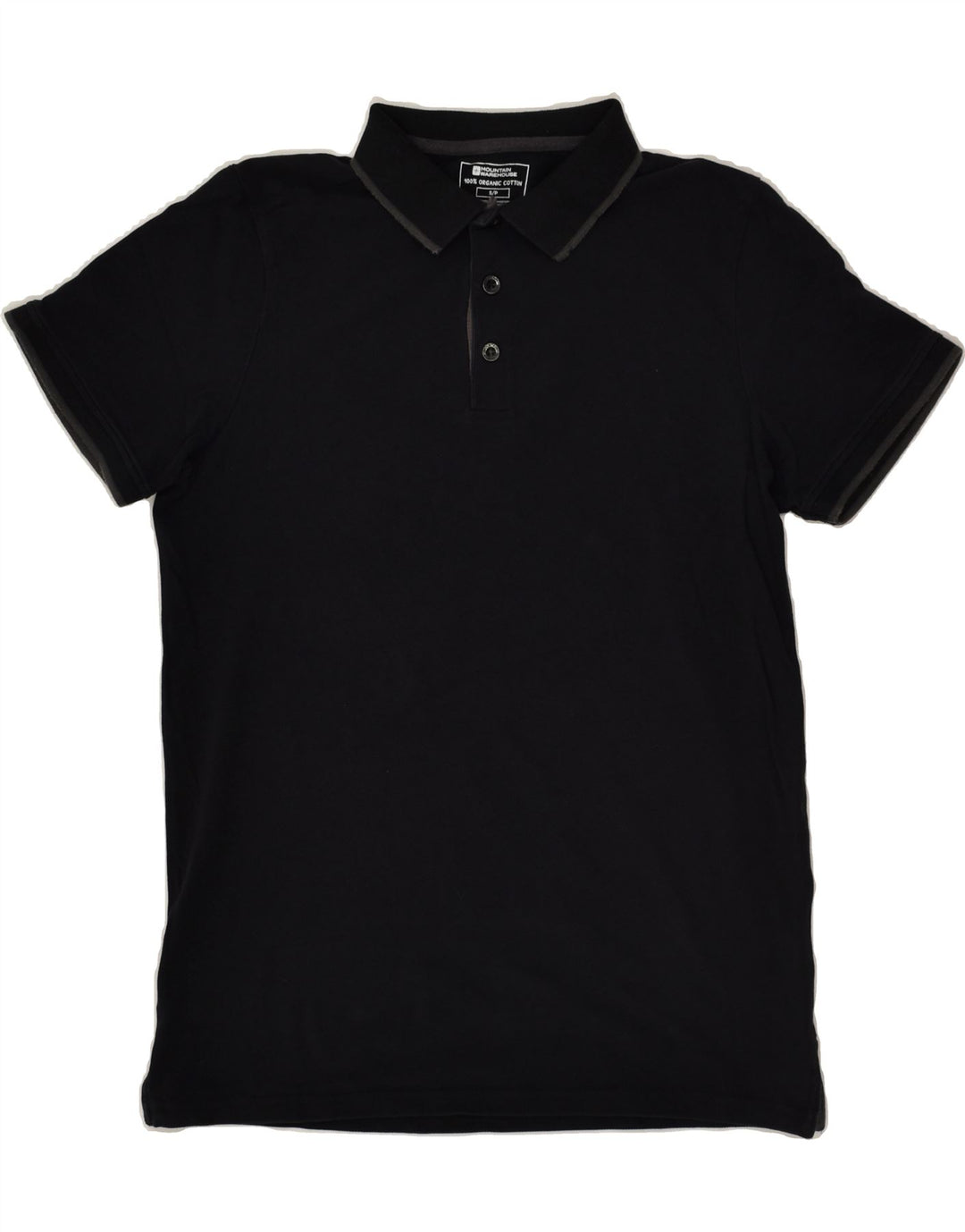 MOUNTAIN WAREHOUSE Herren-Poloshirt, Größe S, schwarze Baumwolle