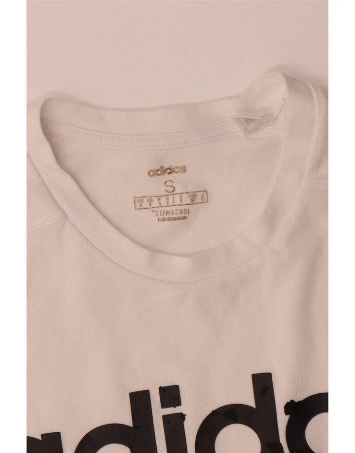 Adidas Herren Climacool Graphic T-Shirt Top Small Weiß Polyester