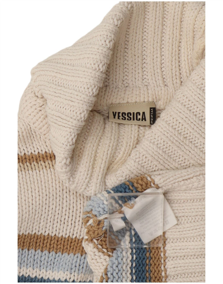 Yessica Damen-Pullover mit Rollkragen, Gr. 14, mittelmehrfarbig gestreift